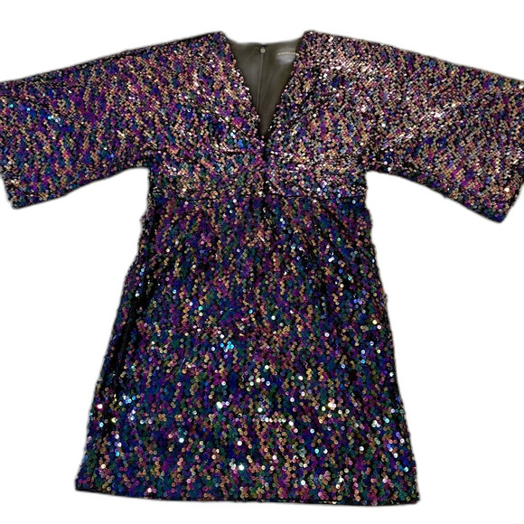 New York & Company - Gabrielle Union - Purple Sequin Dress - Size Large - Picture 1 of 8